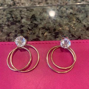 Adorable Hoop Earrings with Diamonique studs